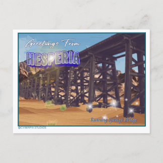 Retro Greetings From Hesperia Bridge Postcard