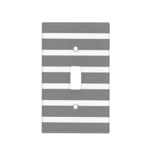 Retro GREY Stripes Light Switch Cover