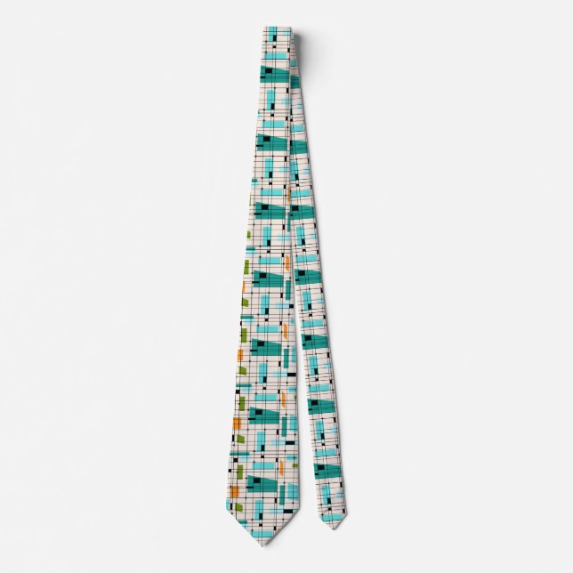 Retro Grid and Starbursts Tie (Front)