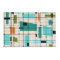 Retro Grid & Starbursts Laminated Placemat