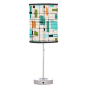 Retro Grid & Starbursts Table Lamp (Back)