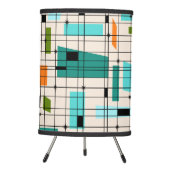 Retro Grid & Starbursts Tripod Lamp (Front)