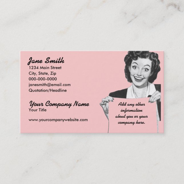 Retro Grin Business Card (Front)