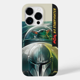 Retro Grogu & The Mandalorian N-1 Starfighter Art Case-Mate iPhone 14 Pro Case