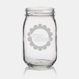 Retro Groove Mason Jar