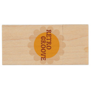 Retro Groove Wood Flash Drive
