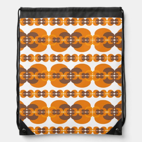 Retro Groovy 60s 70s Bubbles Pattern Drawstring Bag