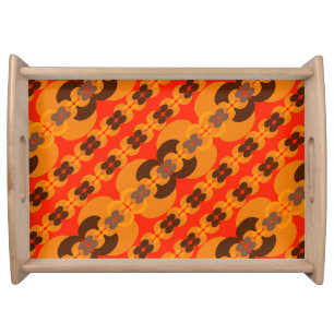 Retro Groovy 60's 70's Bubbles Pattern Serving Tray