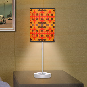 Retro Groovy 60's 70's Bubbles Pattern Table Lamp