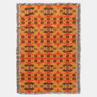 Retro Groovy 60's 70's Bubbles Pattern Throw Blanket