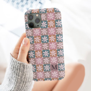 Retro Groovy 70s Daisy Monogram iPhone 13 Pro Max Case