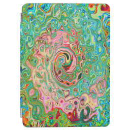 Retro Groovy Abstract Colorful Rainbow Swirl iPad Air Cover