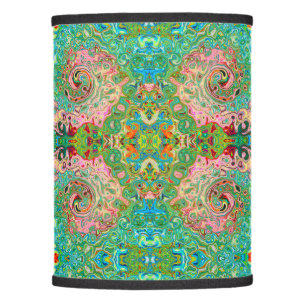 Retro Groovy Abstract Colorful Rainbow Swirl Lamp Shade