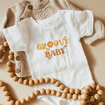 Retro groovy baby baby shower baby bodysuit<br><div class="desc">Retro groovy baby baby shower Baby Bodysuit
Matching Baby shower items available.</div>