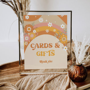 Retro groovy baby cards and gifts poster