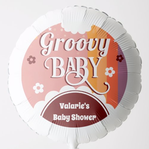 Retro Groovy Baby Shower Balloon