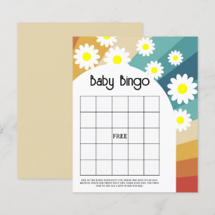 Retro Groovy - Baby shower bingo game