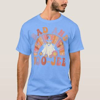 Retro Groovy Bad And Boo-Jee Floral Ghost Hallowee T-Shirt