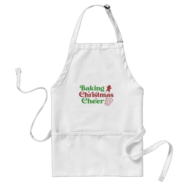 Retro Groovy Baking Christmas Cheer Adult Apron (Front)