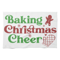 Retro Groovy Baking Christmas Cheer Kitchen Towel