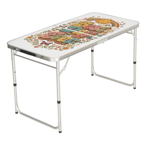 Retro Groovy Beer Pong Table