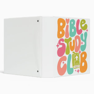 Retro Groovy Bible Study Club 3 Ring Binder