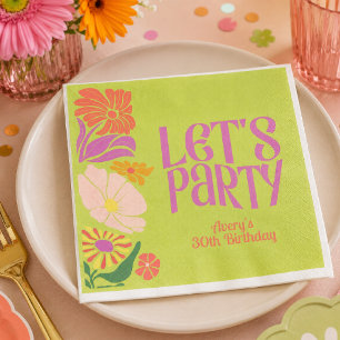 Retro Groovy Birthday Retro Groovy Birthday Napkins