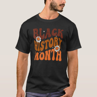 Retro Groovy Black History Month African American T-Shirt