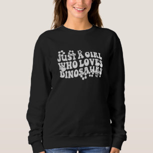 Retro Groovy Boho Hippie Just A Girl Who Loves Din Sweatshirt