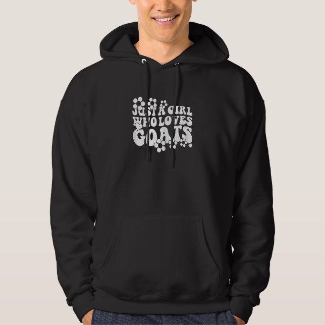 Retro Groovy Boho Hippie Just A Girl Who Loves Goa Hoodie (Front)