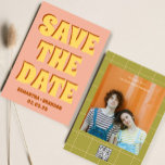 Retro Groovy Bold & Bright Boho Wedding Qr Code  Save The Date<br><div class="desc">Retro Groovy Bold & Bright Boho Wedding Qr Code</div>