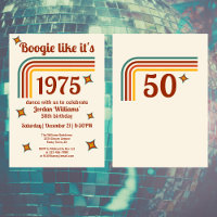Retro Groovy Boogie Simple Dance 50th Birthday