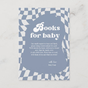 Retro Groovy Books for Baby Shower Enclosure Card