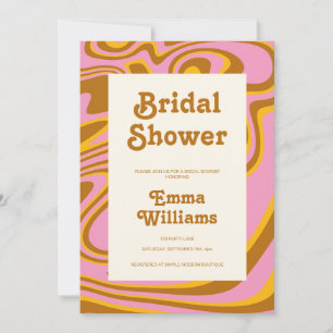 Retro Groovy Bridal Shower Invitation