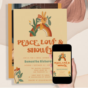 Retro Groovy Bridal Shower Invitation