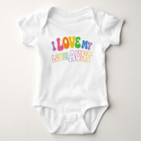 Retro groovy bubble-letter I Love my LesbiAunt