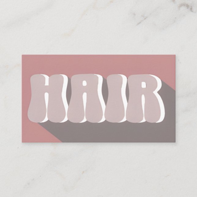 Retro Groovy Chic  Hair Salon &QR code  Business Card (Front)