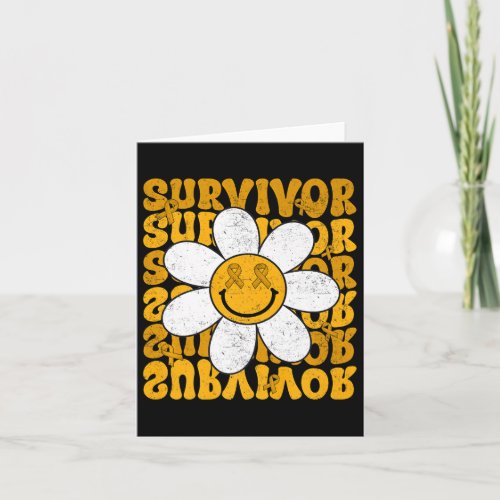 Retro Groovy Childhood Cancer Awareness Month Surv Card