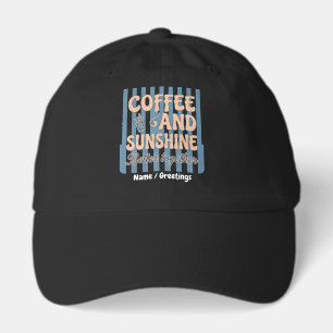 Retro Groovy Coffee and Sunshine Better Together Hat