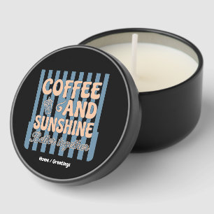 Retro Groovy Coffee and Sunshine Better Together Mini Candle Favors