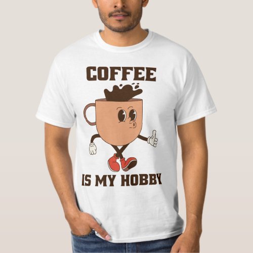 Retro Groovy Coffee Cup T_Shirt