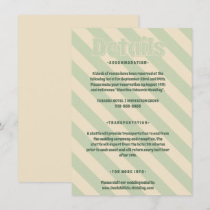 Retro Groovy Colorful Wavy Boho Wedding Enclosure Card