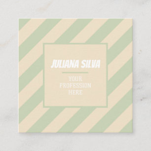 Retro Groovy Colorful Wavy Boho with QR Square Business Card