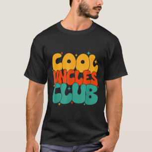 Retro Groovy Cool Uncles Club Funny New Uncle  T-Shirt