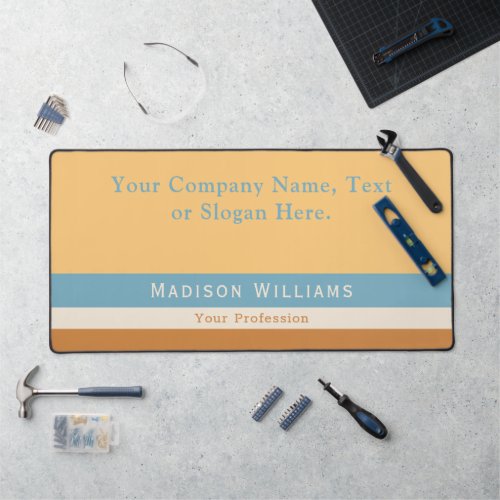 Retro Groovy Custom Name Text Office or Personal  Desk Mat
