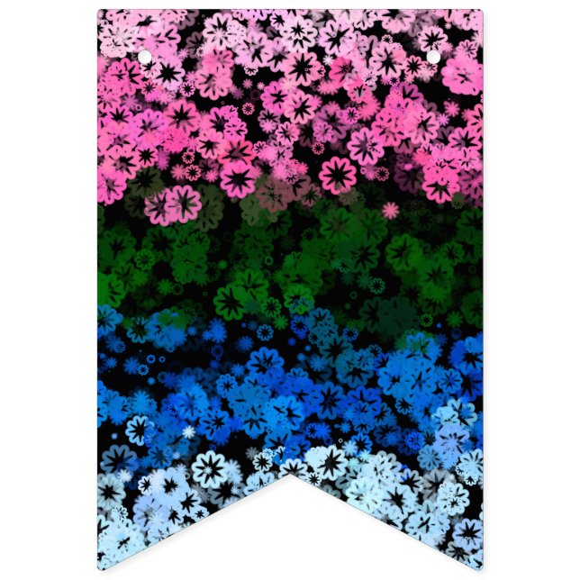 Retro Groovy Cute Floral Omniromantic Pride Flag (First Flag)