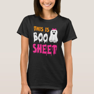 Retro Groovy Cute Ghost Spooky Halloween This Is B T-Shirt