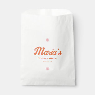 Retro Groovy Daisy Quinceanera Favor Bag