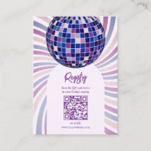 Retro Groovy Disco Bridal Shower Registry QR code
