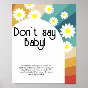 Retro Groovy - Don't say baby Poster